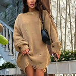 Load image into Gallery viewer, Distressed Knitted Sweater
