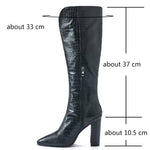 Load image into Gallery viewer, Chunky Heel Knee-High Boots
