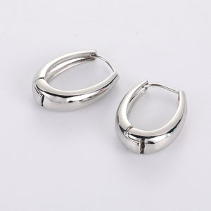 Smooth Metal Hoop Earrings