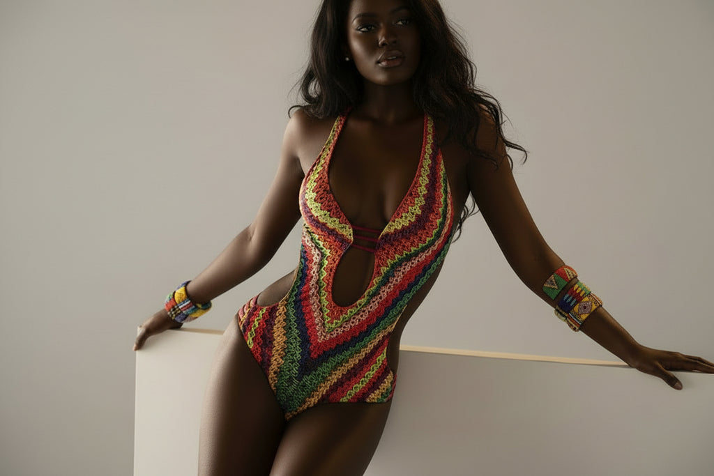 Crochet One-Piece Swimsuit | Boho Beach Swimwear for Women