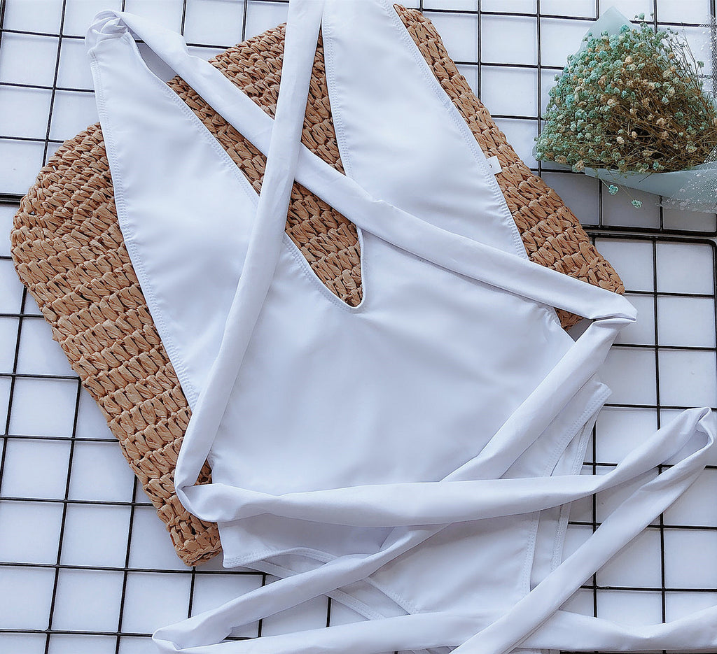 One-Piece Bandage Swimsuit – Flattering Chic Swimwear