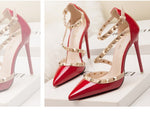 Load image into Gallery viewer, Gladiator Ankle Strap Pumps
