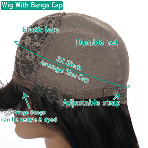 Scalp Bob Wig with Bangs