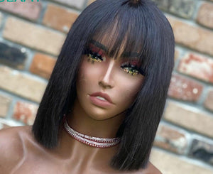 Scalp Bob Wig with Bangs