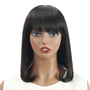 Scalp Bob Wig with Bangs