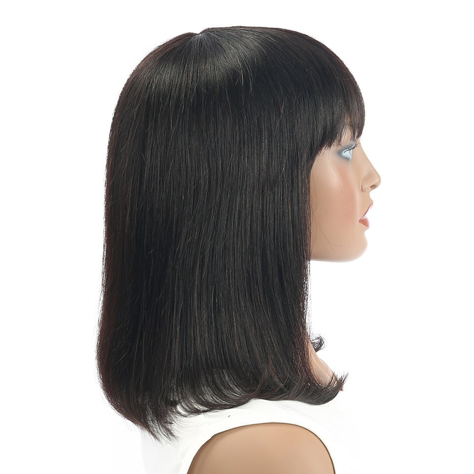 Scalp Bob Wig with Bangs