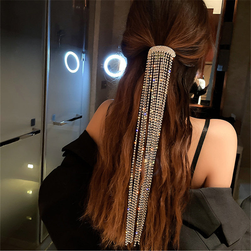 Full Rhinestone Hair Tassel