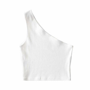 One Shoulder Cropped Top