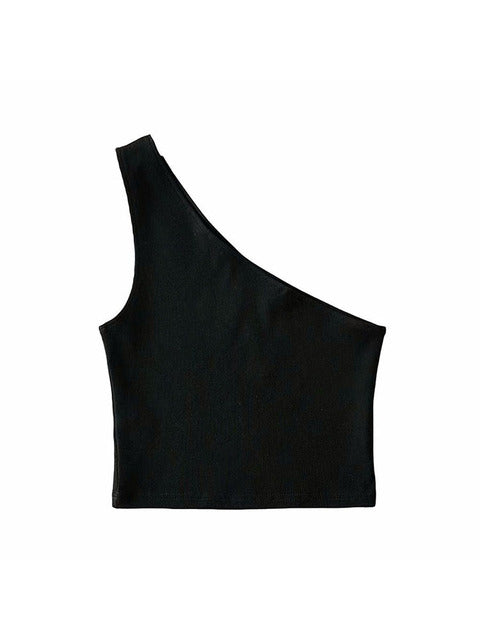 One Shoulder Cropped Top