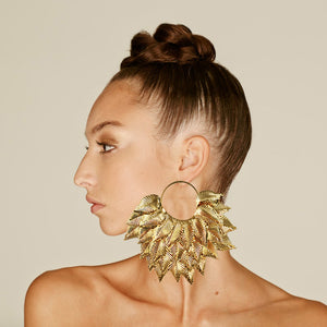 Gold Statement  Earrings