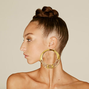 Gold Statement  Earrings