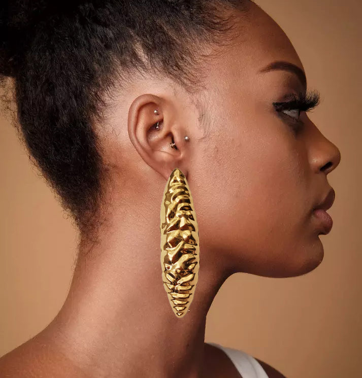 Gold Statement  Earrings