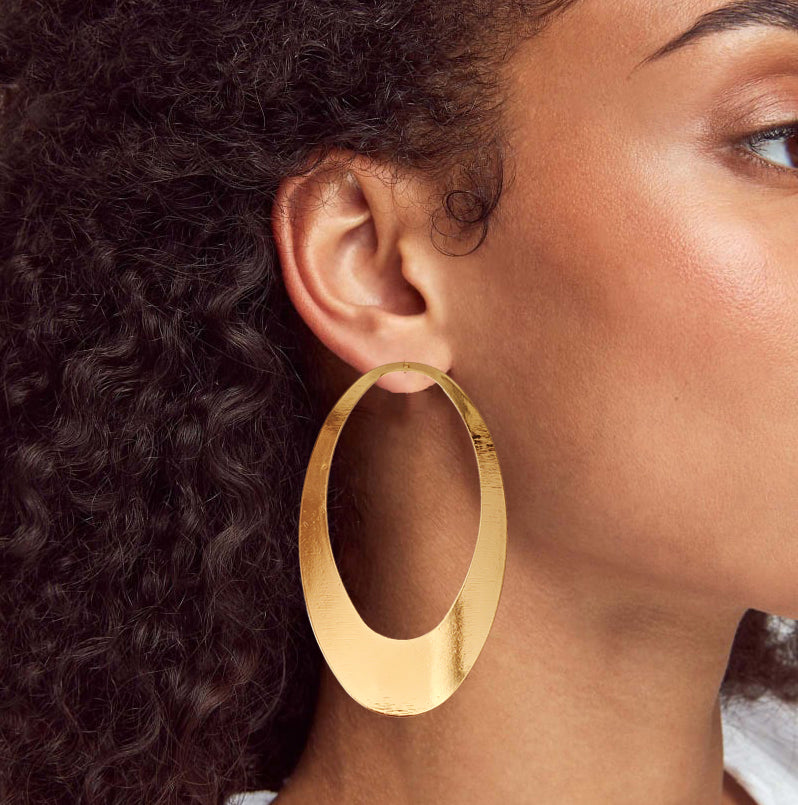 Gold Statement  Earrings